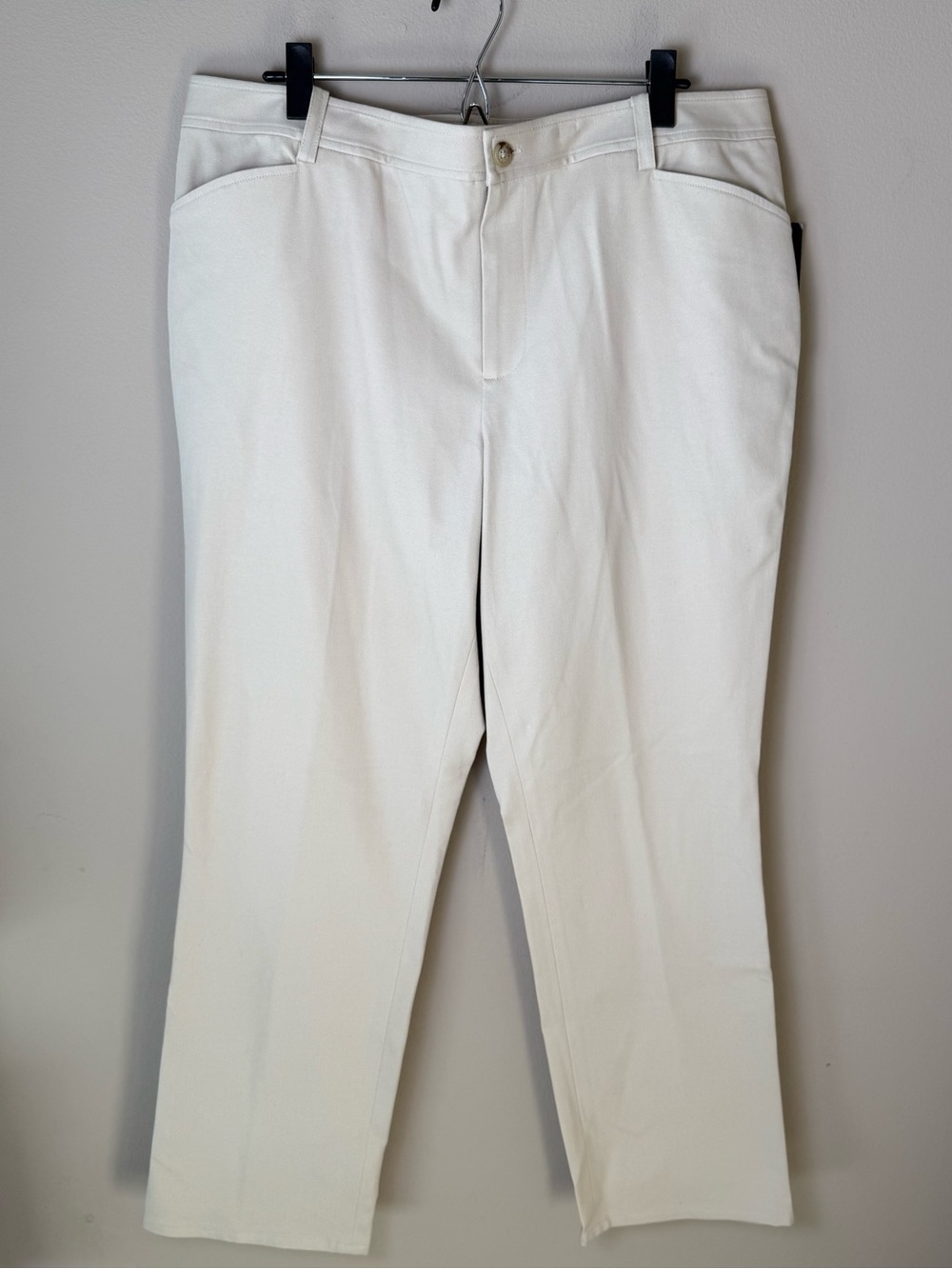 NWT Vintage Y2K Lauren Ralph Lauren Twill Khaki Pants Womens 16 Sand Beige LRL